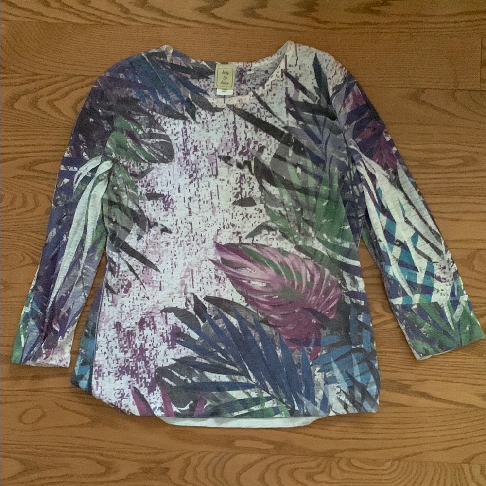 Vibrant Long Sleeve Tees in Purple and Green